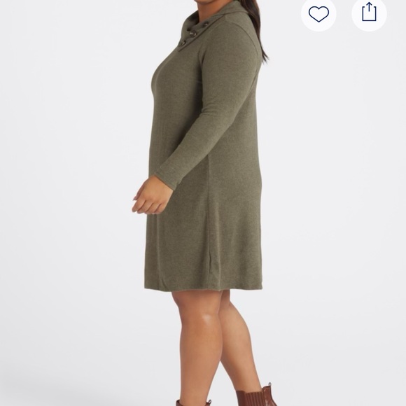 NWOT - Kaileigh Olive Long Sleeve Dress - Picture 3 of 8